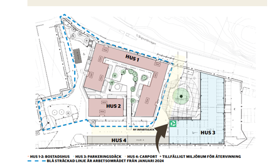 Situationsplan över fastigheten Bonden 7.