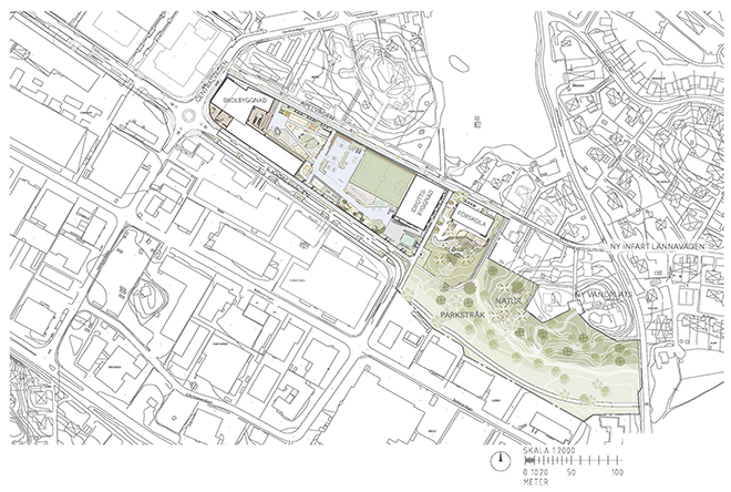 Översikt av tänkt utveckling. Illustration: Total arkitektur. 