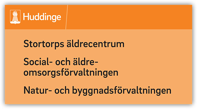 Entréskylt - fler än en verksamhet