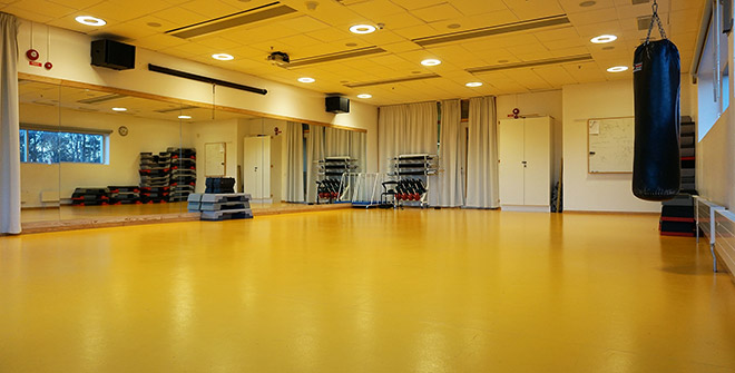 Östra gymnasiets danssal.