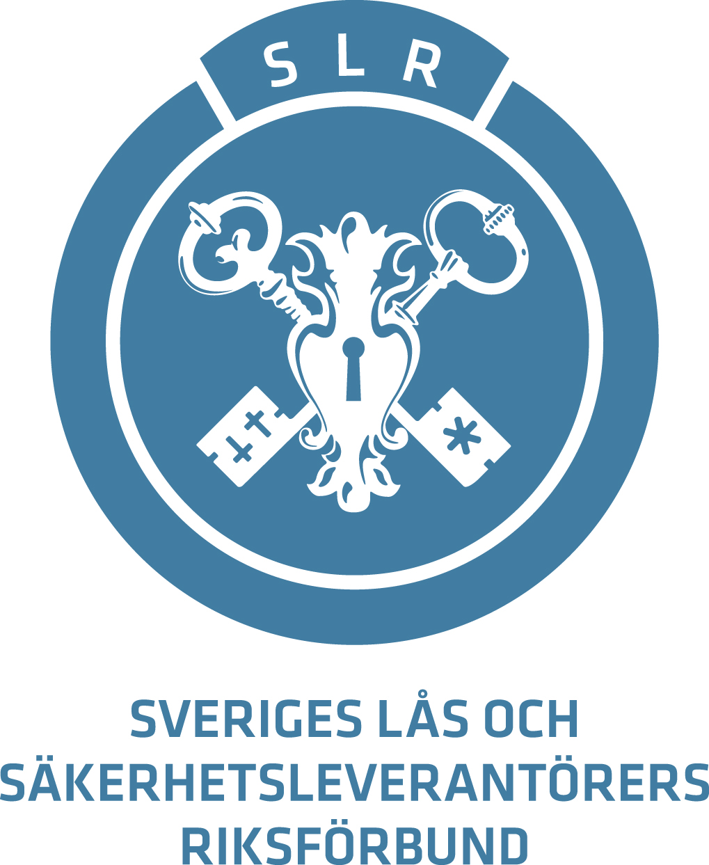 Logotype för Sveriges Låssmeders Riksförbund.