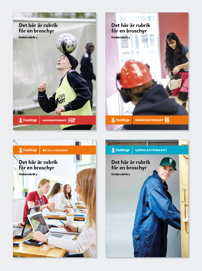 Exempel på hur en broschyr kan se ut.
