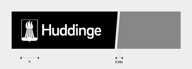 Beskrivning av Huddinge kommuns grafiska element.