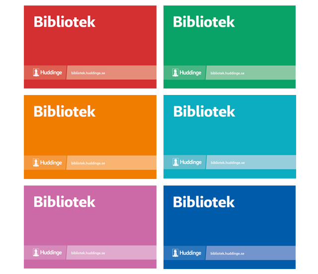 Bibliotekskort för biblioteken i Huddinge.